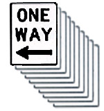 One way sign